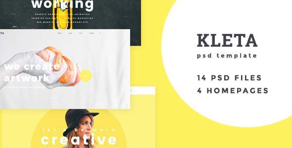 Kleta - Creative Portfolio PSD Template
       TFx Bryon Elijah