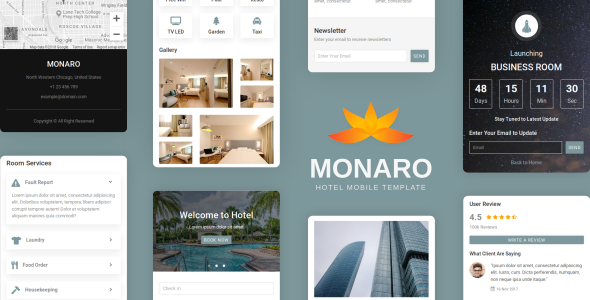 Monaro - Hotel Mobile Template
       TFx Jameson Cash