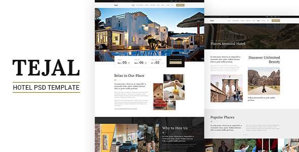 Tejal | Hotel Booking PSD Template
       TFx Kelcey Dwayne