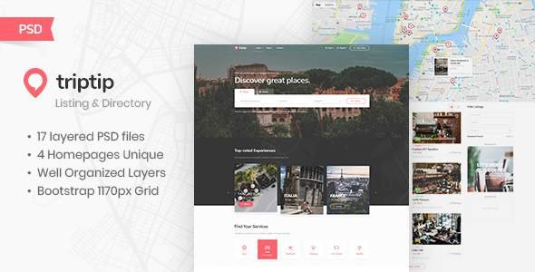 TripTip - Listing & Directory PSD Template
       TFx Hoyt Haven