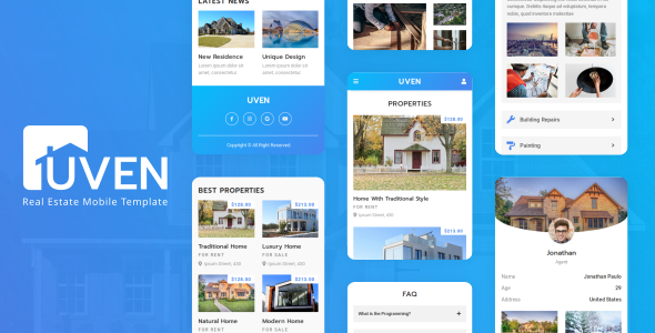 Uven - Real Estate Mobile Template
       TFx Warwick Guntur