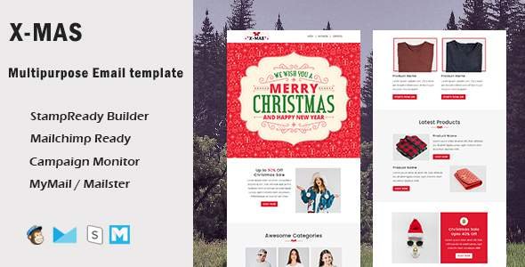 X-Mas - Multipurpose Responsive Email Template With Mailchimp Editor & Online StampReady Builder Acc
       TFx Maxwell Norbert