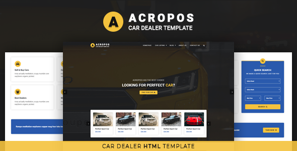 Acropos - Car Dealer HTML Template
       TFx Newt Tate