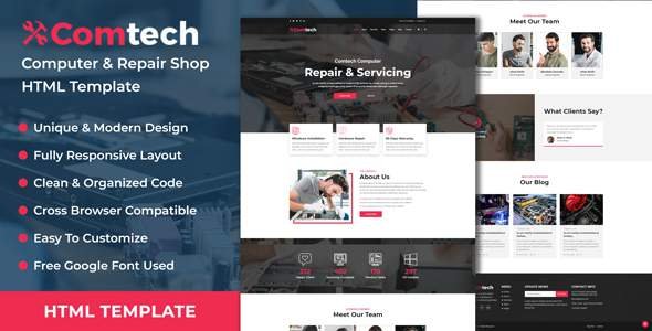 ComTech - Computer & Repair Shop Business HTML Template
       TFx Bryce Kristopher