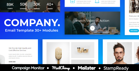 Company - Agency Responsive Email Template 30+ Modules - StampReady + Mailster & Mailchimp Editor
       TFx Rhett Sterling