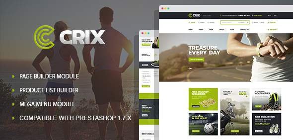 Crix - Modern Sport Goods Store PrestaShop Theme
       TFx Clifford Elihu