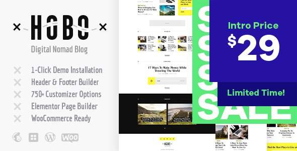 Hobo | Digital Nomad Lifestyle Blog WordPress Theme
       TFx Lucan Beauregard
