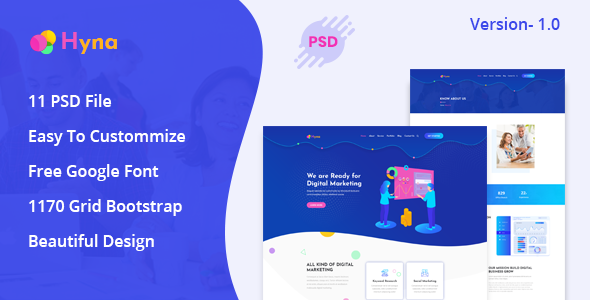 Hyna - Creative Multipurpose PSD Template
       TFx Fran Kenrick