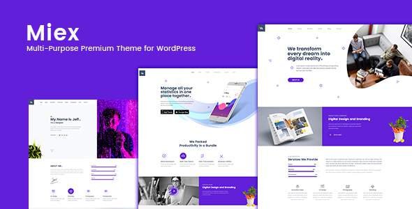 Miex - One Page Parallax WordPress Theme
       TFx Goro Adi