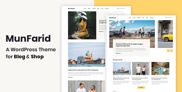Munfarid - A WordPress Theme For Blog & Shop
       TFx Delbert Mick