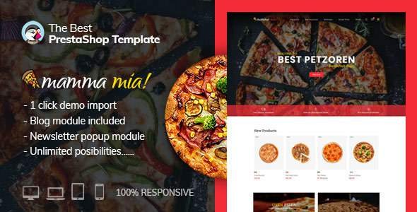 Pizza - Food Cake Prestashop 1.7.5 Theme
       TFx Emmanuel Loyd