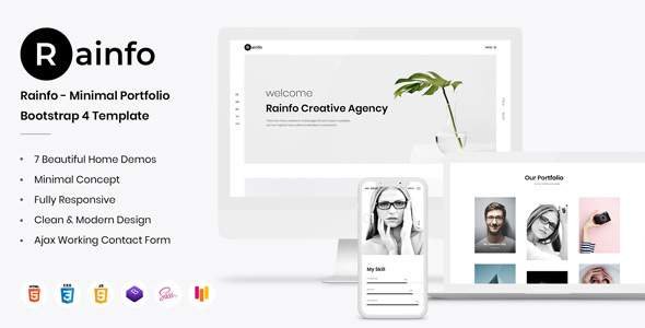 Rainfo - Minimal Creative Portfolio for Freelancers & Agencies
       TFx Kuro Bademus
