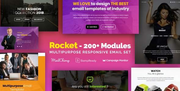Rocket - Responsive Email with 200+ Modules + MailChimp Editor + StampReady + Online Builder
       TFx Daniel Benson