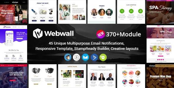 Webwall- 370+ Modules - Responsive Email Template + Builder
       TFx Arnold Gene