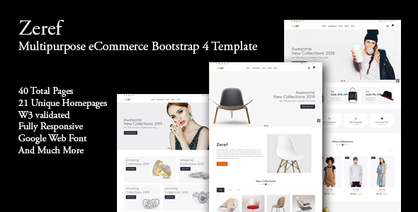 Zeref - Multipurpose eCommerce Bootstrap4 Template
       TFx Allen Jamie