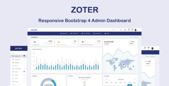Zoter - Responsive Admin Dashboard Template
       TFx Randal Sandford