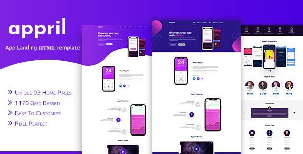 Appril - App Landing HTML Template
       TFx Randy Beauregard