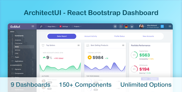 ArchitectUI - ReactJS Bootstrap Admin UI Dashboard Theme
       TFx Lutfi Benjy