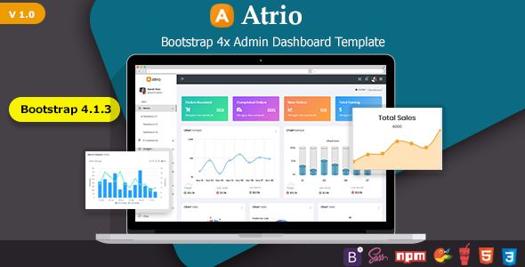 Atrio - Multipurpose Bootstrap 4x Admin Dashboard Template
       TFx Kenta Roly