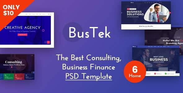 Bustek - Consulting, Business Finance PSD Template
       TFx Tasunka Amery