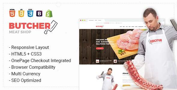 Butcher - Responsive & Multipurpose Bootstrap Sectioned Drag & Drop Shopify Theme
       TFx Brenden Garth