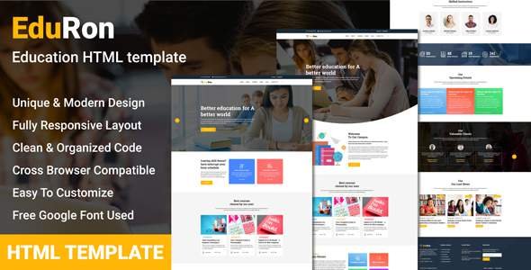 EduRon - Education Institute & Training Center HTML Template
       TFx Caedmon Genghis