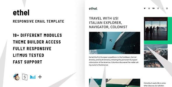 Ethel– Responsive Email + StampReady Builder
       TFx Aqissiaq Page