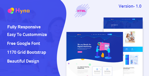 Hyna - Digital Agency HTML Template
       TFx Daisuke Goro