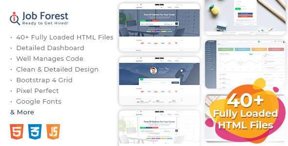 Job Forest - Job Board HTML Template
       TFx Lindsay Woodrow