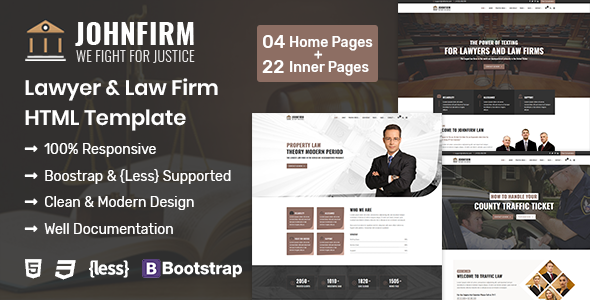 Johnfirm - Lawyer & Lawfirm HTML Template
       TFx Wickaninnish Constantine
