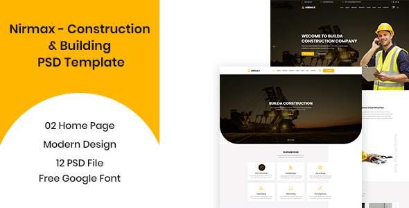 Nirmax  - Construction and Building PSD Template
       TFx Yohanes Waman
