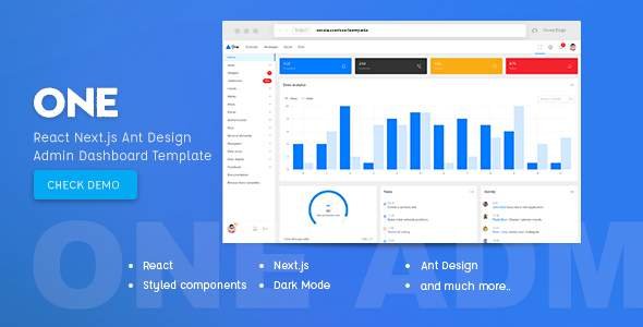 One - React Next.js & Ant Design Admin Template
       TFx Bud Iman