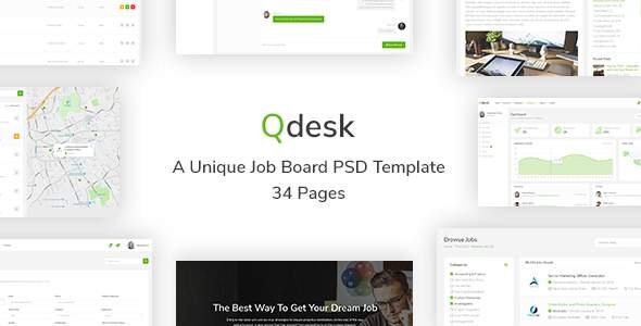 Qdesk -A Unique Job Board PSD Template
       TFx Daren Shaw