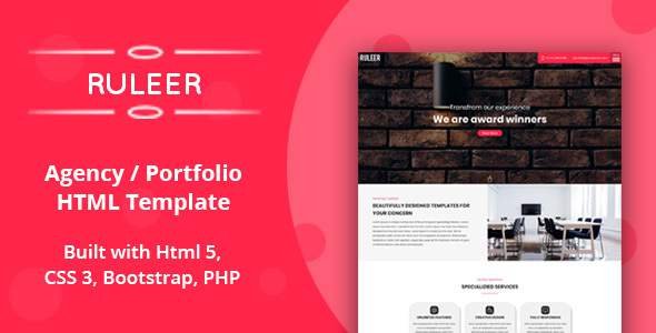 Ruleer - Agency / Portfolio HTML Template
       TFx Kade Zhuo