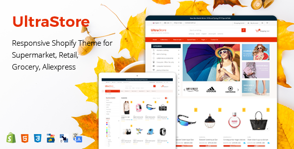 UltraStore - Responsive Shopify Theme for Supermarket, Retail, Grocery, Aliexpress
       TFx Isidore Skyler