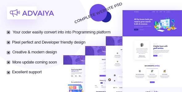 ADVAIYA - Digital Marketing & Agency PSD Template
       TFx Lucian Tracey