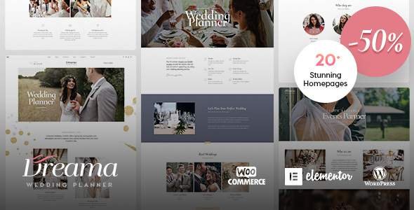 Dreama - Engagement & Wedding Planner WordPress Theme
       TFx Hildred Morgan