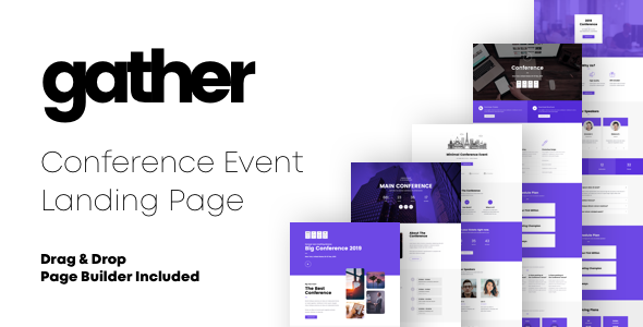 Gather - Conference Event Landing Pages with Page Builder
       TFx Devin Susumu