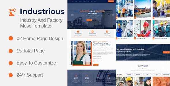 Industrious- Industry And Factory Muse Template
       TFx Woodrow Benny