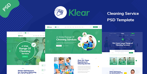 Klear - Cleaning Service Company PSD Template
       TFx Ren Judd