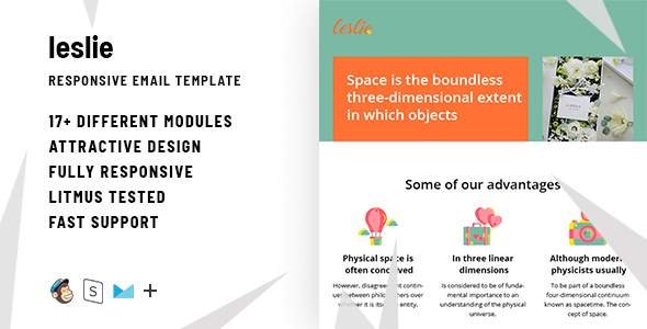 Leslie – Responsive HTML Email + StampReady, MailChimp & CampaignMonitor Compatible Files
       TFx Isamu Beauregard
