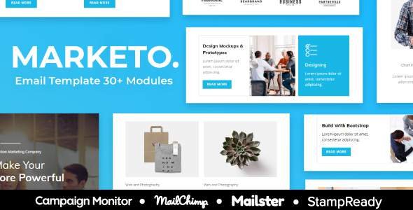 Marketo - Multipurpose Responsive Email Template 30+ Modules - StampReady + Mailster & Mailchimp
       TFx Stan Alva