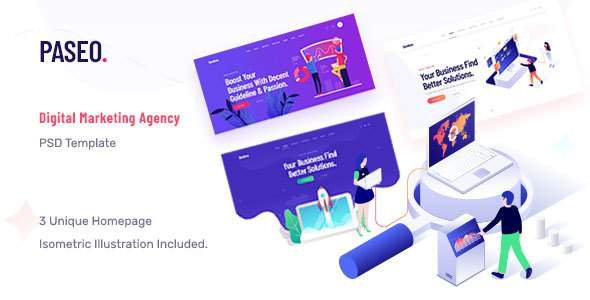 Paseo - Search Engine Optimization & Digital Marketing Agency PSD Template
       TFx Ferdy Conner