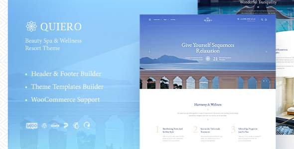 Quiero - Beauty Spa & Wellness Resort Theme
       TFx Wolfe Seward