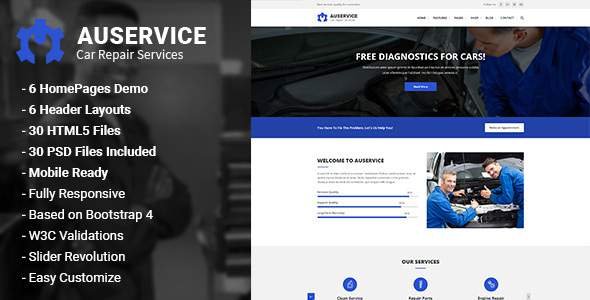 Auservice - Auto Mechanic & Auto Repair HTML5 Template
       TFx Ferdinand Brant