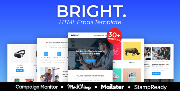 BRIGHT - Multipurpose Responsive Agency Email Template
       TFx Den Poghos