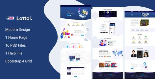 Lottol - Online Lotto PSD Template
       TFx Reagan Webster