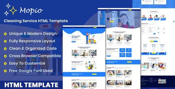 Mopio - On Demand Cleaning Service HTML Template
       TFx Tully Corey