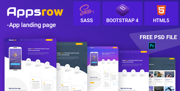 Appsrow App Landing HTML Template
       TFx Cleo Dave