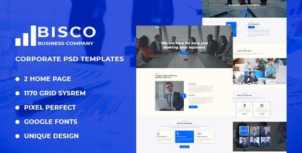 Bisco - Corporate & Business PSD Template
       TFx Cade Nowell